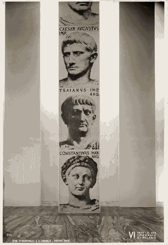 Image for VI Triennale - Palazzo dell'Arte - Salone della Vittoria - Quinta con le riproduzioni dei condottieri romani