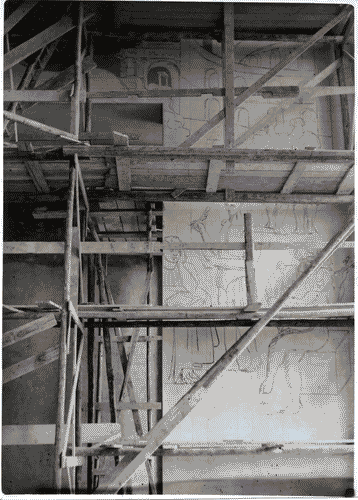 Image for V Triennale - Lavori di allestimento - Salone delle Cerimonie - Pittura murale "Cultura italiana" di Giorgio De Chirico