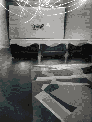 Image for IX Triennale - Palazzo dell'Arte - Scalone d'Onore e vestibolo del primo piano - Luciano Baldessari e Marcello Grisotti - Installazione luminosa "Luce spaziale" di Lucio Fontana