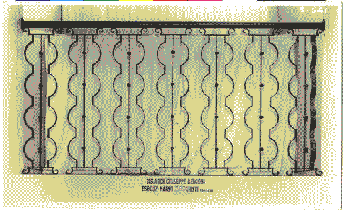 Image for IV Triennale - Scalone d'onore - Balaustra in ferro battuto disegno Giuseppe Bergomi
