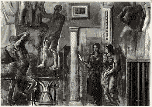 Image for V Triennale - Salone delle Cerimonie - Pittura murale "il lavoro", particolare di Mario Sironi