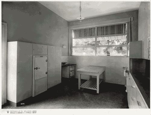 Image for V Triennale - Mostra dell'abitazione - Casa per le vacanze di un artista sul lago di Giuseppe Terragni e altri - Cucina