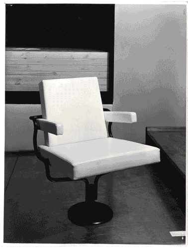 Image for XIII Triennale - Le produzioni - Poltrona girevole bianca - Franca Helg - Franco Albini