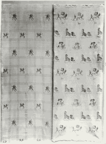 Image for VI Triennale - Mostra delle Scuole d'arte - Istituti e Scuole d'arte dello Stato - Tessuti "Quadretto" di Filiberto Torrini e "Uomini e case" di Roberto Gherardi