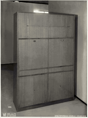 Image for VI Triennale - Padiglione nel parco Sempione. Mostra dell'abitazione - Alloggio n. 6: ufficio per piccole aziende a orario unico - Mobile da refezione