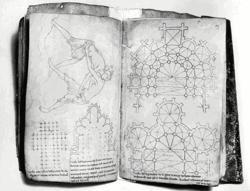 Image for IX Triennale - Studi sulle proporzioni - Riproduzione di una pagina appartenente al manoscritto membranaceo "Album de dessins" di Villard de Honnecourt