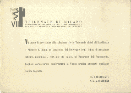 Image for Invito alla colazione dei Commissari e degli Ordinatori delle Sezioni Estere