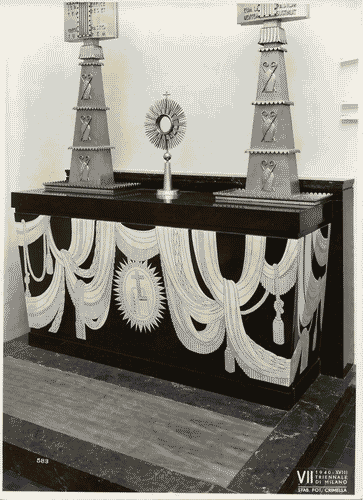 Image for VII Triennale - Mostra dell'arte sacra - Mensa d'altare in marmo sintetico