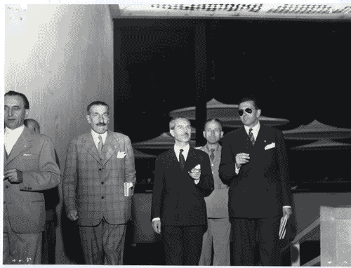 Image for X Triennale - Visita del Ministro delle finanze, on. Roberto Tremelloni -Ugo Zanchetta - Tommaso Ferraris