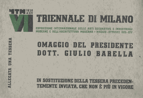 Image for Omaggio del Presidente Giulio Barella, di colore grigio, con logo di Mario Sironi