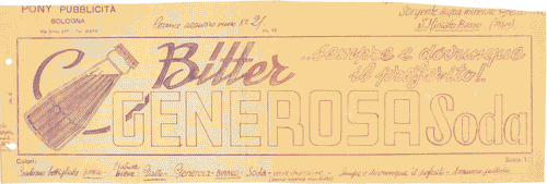 Image for Bozzetto per pubblicità "Bitter Generosa Soda ..sempre e dovunque il preferito!."