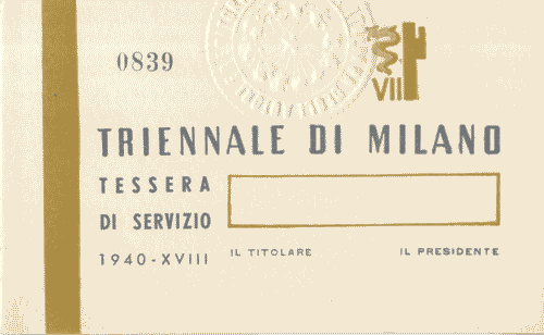 Image for Tessera di servizio, con logo di Enrico Ciuti e timbro a secco