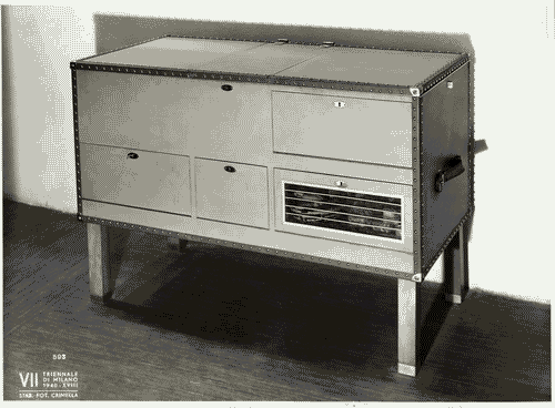 Image for VII Triennale - Mostra dell'attrezzatura coloniale - Mobile-cucina trasportabile da carovana di Salvo D'Angelo