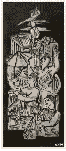 Image for IV Triennale - Galleria dei decoratori - Sala della civiltà meccanica - Decorazione murale di Augusto Cernigoi