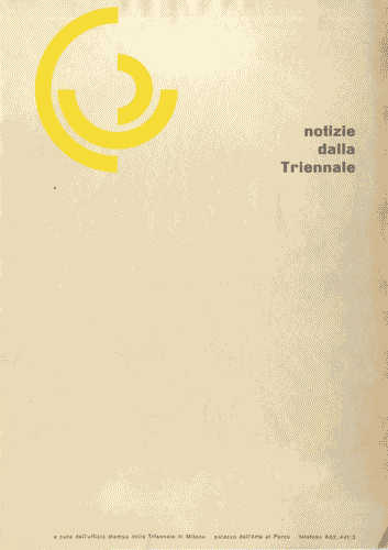 Image for Carta intestata "notizie dalla Triennale" con logo di Roberto Sambonet