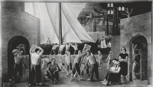 Image for V Triennale - Pittura murale "i costruttori" di Amerigo Canegrati