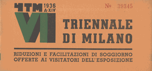 Image for Blocchetto di "Riduzioni e facilitazioni di soggiorno", di colore arancione, con logo di Mario Sironi