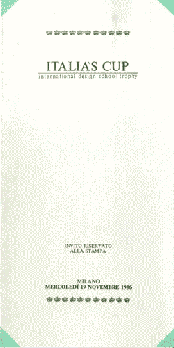 Image for Invito alla Conferenza Stampa della mostra " Il denaro (money), in occasione dell'Italia's Cup del 1986