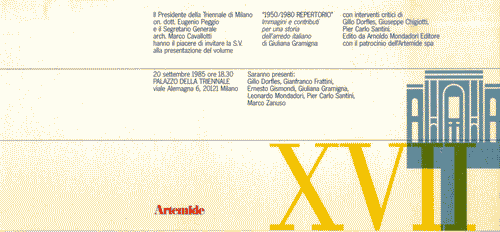 Image for Invito alla presentazione del volume "1950-1980 Repertorio"