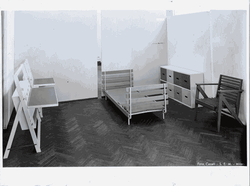 Image for VIII Triennale - Arredamento - Seconda parte. Mobili singoli composti in gruppi - Armadio giochi e banchi - Ilvo Avetta