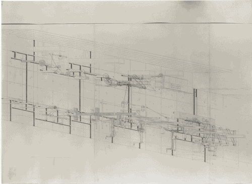 Image for Il luogo del lavoro - Dentro la fabbrica - Una cosmologia a pulegge - Disegno "Progetto"