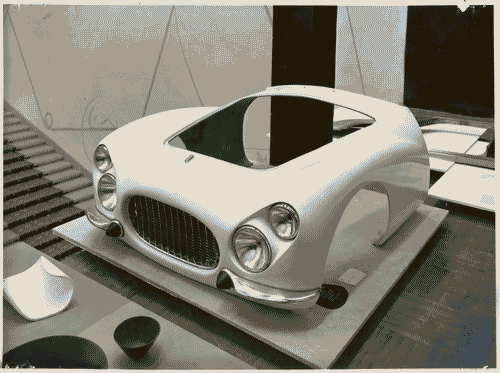 Image for X Triennale - Mostra dell'industrial design - Vettura FIAT 8V - Parte anteriore della carrozzeria
