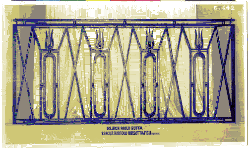 Image for IV Triennale - Scalone d'onore - Balaustra in ferro battuto disegno Paolo Buffa