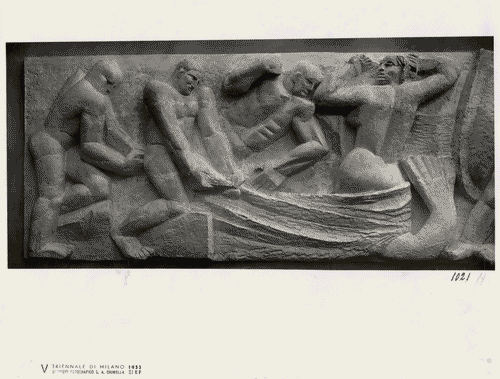 Image for V Triennale - Bassorilievo "I pescatori" di Leone Lodi e Carlo Sessa, disegno di Mario Sironi