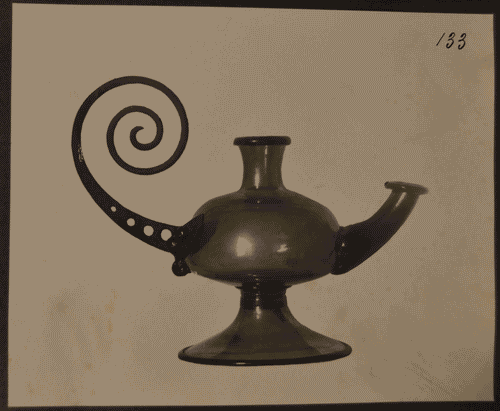 Image for Vetro soffiato della vetreria artistica Barovier di Murano con applicazioni in ferro battuto di Cardin Fontana