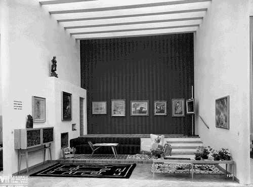 Image for Ambiente di soggiorno per un collezionista nella galleria dell'arredamento.