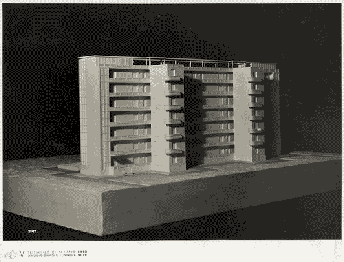 Image for V Triennale - Mostra internazionale di architettura moderna - I° galleria dell'Italia - Modello in scala di case popolari di Enrico Griffini ed Eugenio Faludi