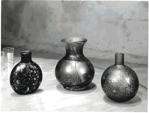 Image for XIII Triennale - Le produzioni - Sala quadrata - Quarto ripiano - Vasi in vetro - Barovier e Toso