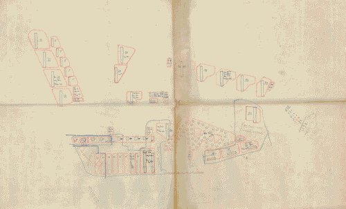 Image for Primo progetto del qt8. Studio planimetrico del quartiere con indicazione della collocazione degli edifici