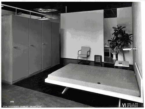 Image for VI Triennale - Padiglione nel parco Sempione. Mostra dell'abitazione - Alloggio n. 1: tipo di alloggio di un locale - Zona letto