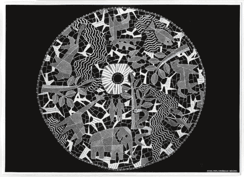 Image for XI Triennale - Mostra delle Produzioni d'arte - Sezione dei pizzi, ricami, alabastri - Merletto a tombolo con disegni di animali - Heiner Gsgwendt