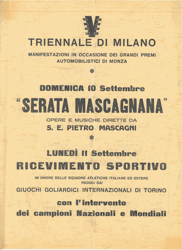 Image for Volantino con programma della "Serata mascagnana"
