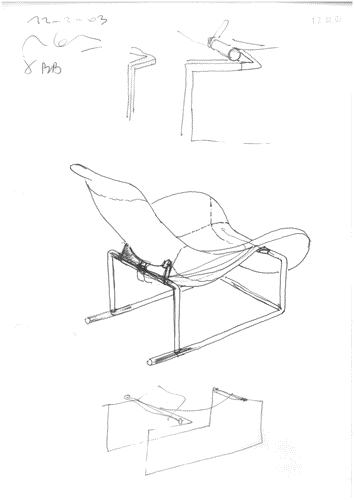 Image for Studio per la poltrona "Mart" per B&B Italia