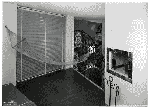 Image for IX Triennale - Abitazione - Alloggio n. 8: interno di casa per vacanze - Renato G. Angeli - Ico Parisi - Gianni Saibene