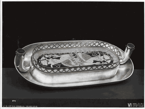Image for VI Triennale - Sezione dell'E.N.A.P.I. - Argenterie - Centro da tavola in argento e specchio inciso
