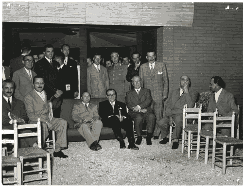 Image for X Triennale - Visita del Presidente del Consiglio dei Ministri, on. Mario Scelba - Ivan Matteo Lombardo - Ugo Zanchetta - Tommaso Ferraris - Carlo De Carli - Virgilio Ferrari