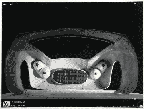 Image for X Triennale - Mostra dell'industrial design - Vettura FIAT 8V - Interno della parte anteriore della carrozzeria