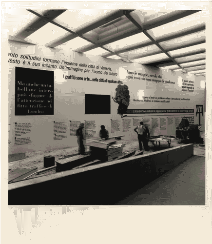 Image for Lavori di allestimento della parete conclusiva del persorso espositivo