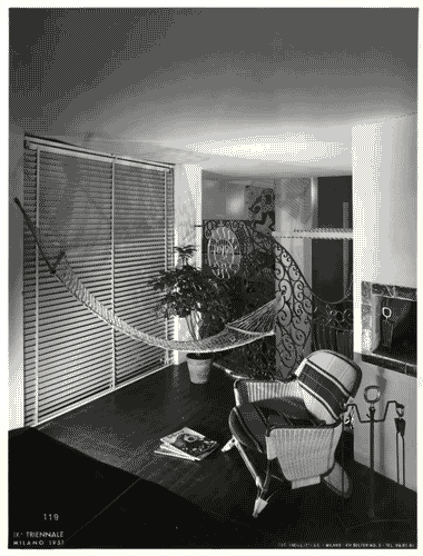 Image for IX Triennale - Abitazione - Alloggio n. 8: interno di casa per vacanze - Renato G. Angeli - Ico Parisi - Gianni Saibene