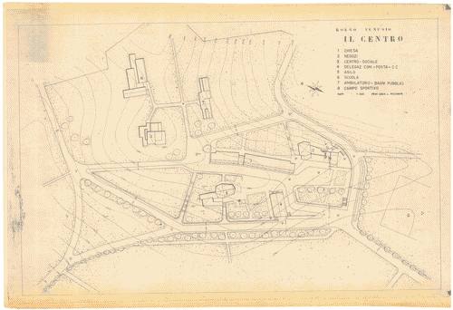 Image for Mostra della casa. Casa rurale dell'UNRRA-CASAS. Borgo Venusio (Matera). Centro civico. Indicazione delle strutture