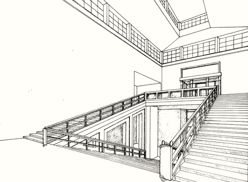 Image for Palazzo dell'Arte - Disegni di progetto - Disegno dello scalone d'onore