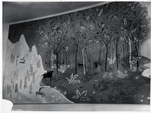 Image for IX Triennale - Palazzo dell'Arte - Vestibolo d'ingresso - Pittura murale "Stagioni" di Adriano di Spilimbergo