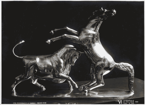 Image for VI Triennale - Sezione dell'E.N.A.P.I. - Metalli vari e smalti - Composizione in ottone fuso