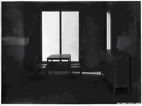 Image for VIII Triennale - Mostra dell'abitazione - Seconda parte. Diorama di soleggiamento - Soleggiamento di una stanza orientata verso Ovest, alle ore 13.00 del solstizio del 21 dicembre