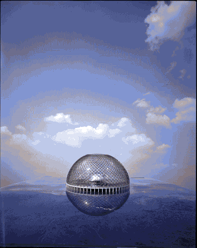 Image for XVIII Triennale - Partecipazioni internazionali - Francia. La spirale e il cubo frattale - Incastri complessi di geometrie semplici. "Sea sphere" di Paul Andreu