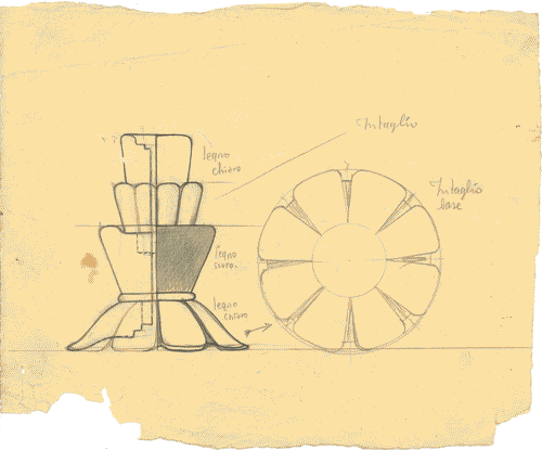 Image for Studio per lampada: alzato e sezione